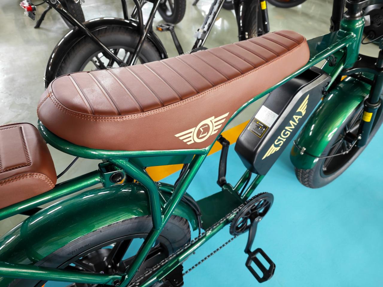 Asiento tapizado de una bicicleta SIGMA
